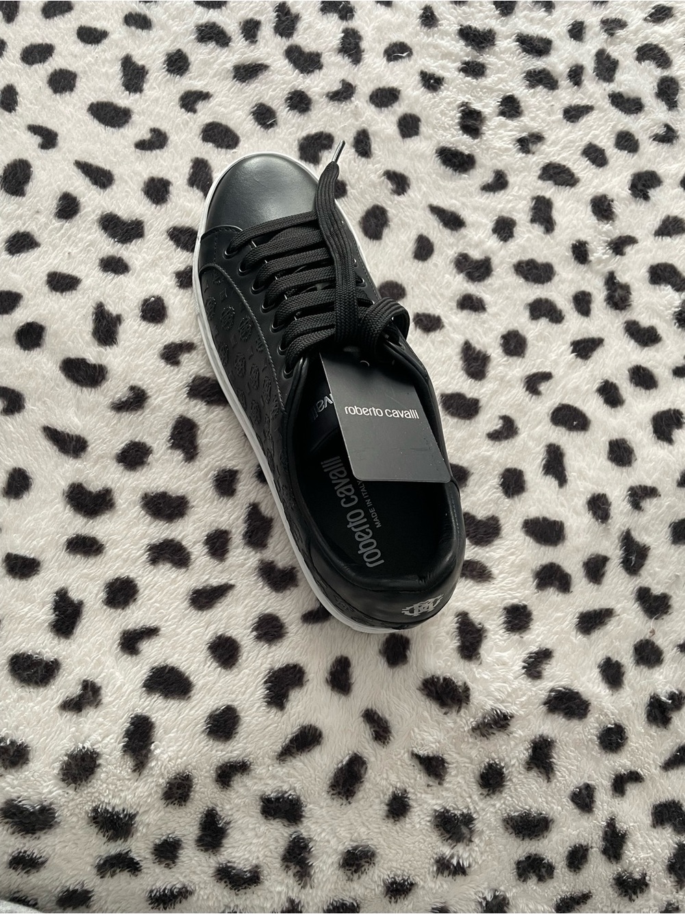 Roberto Cavalli monogram all over RC sneaker black/silver
